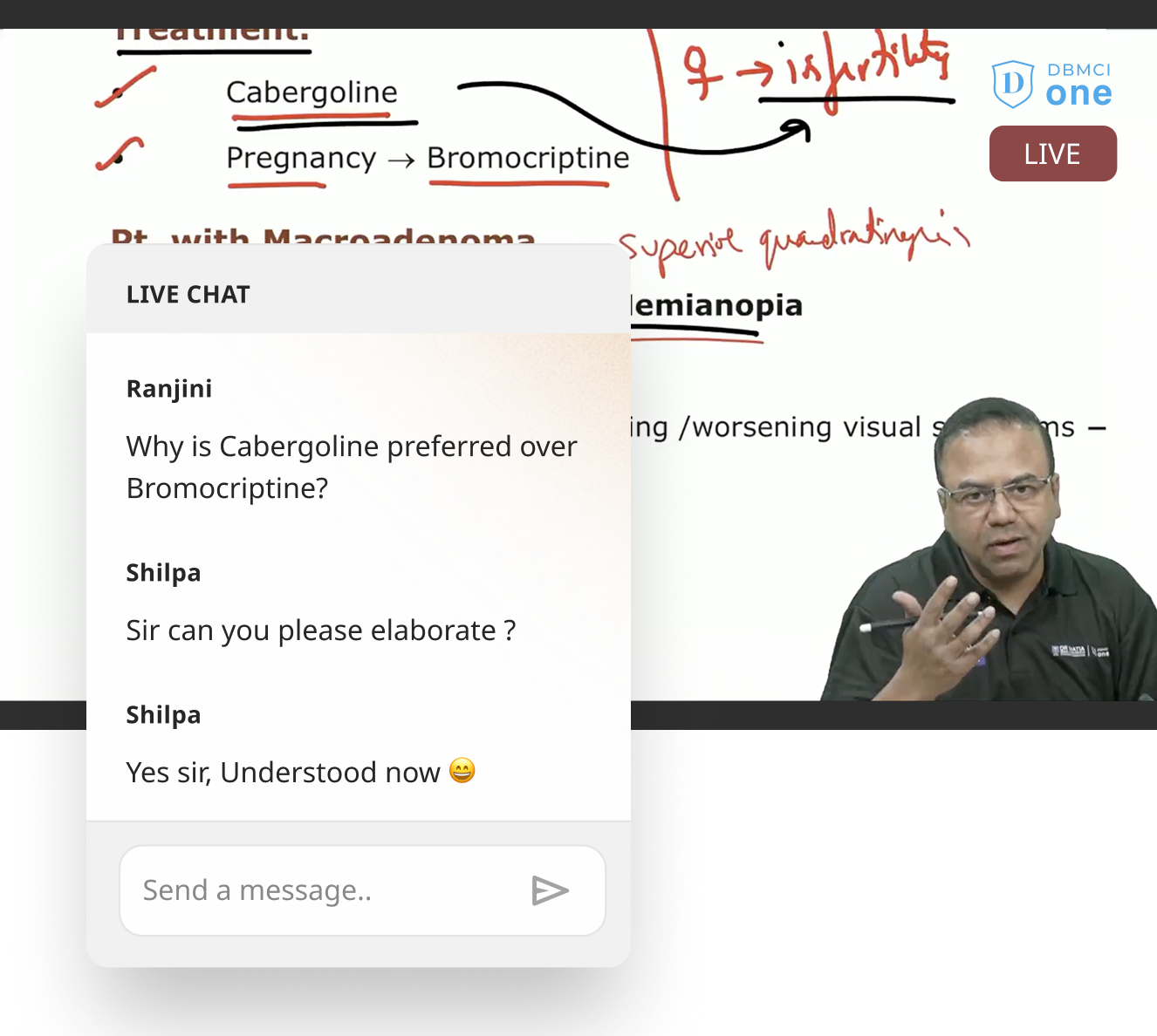 Live chat